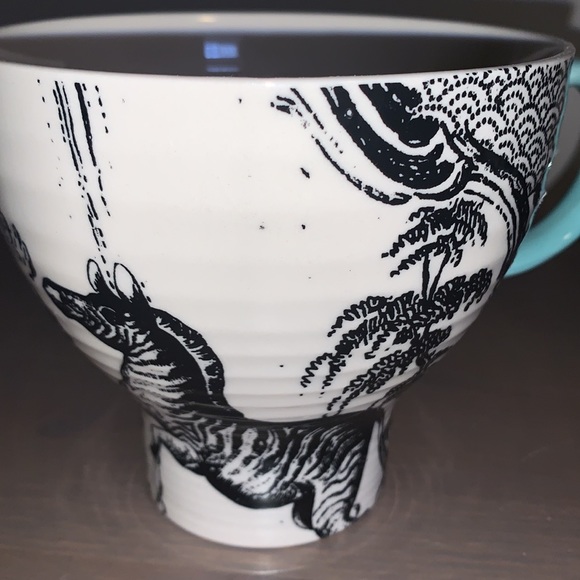 Anthropologie Unicorn and Zebra Chinoiserie Ceramic Mugs - Picture 11 of 13